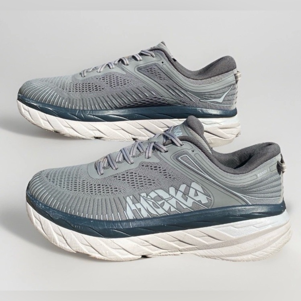 🟩🟩SOLD🟩🟩Bondi 7 “Harbor Mist/White" 1110518HST Men's ULTRAPLUSH Running